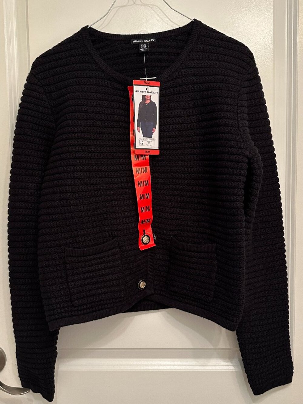 Hilary Radley Women's Button Front Cardigan Size M NWT